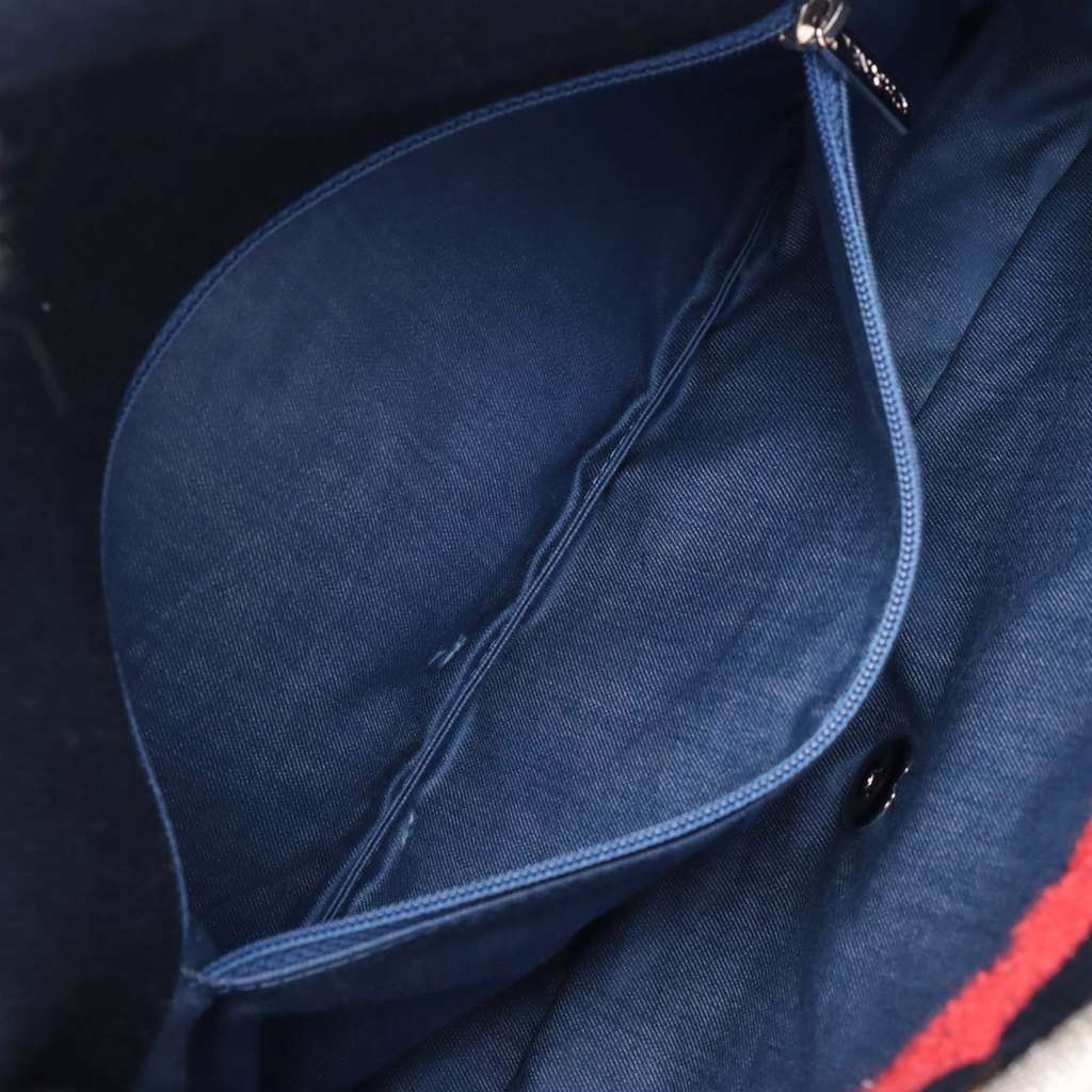 Chanel Jumbo Stripe Jersey Felt and Rope Flap - 4