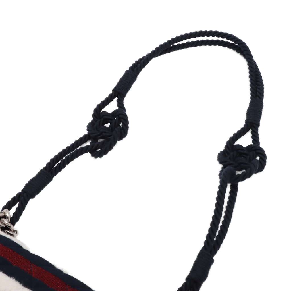 Chanel Jumbo Stripe Jersey Felt and Rope Flap - Image 11