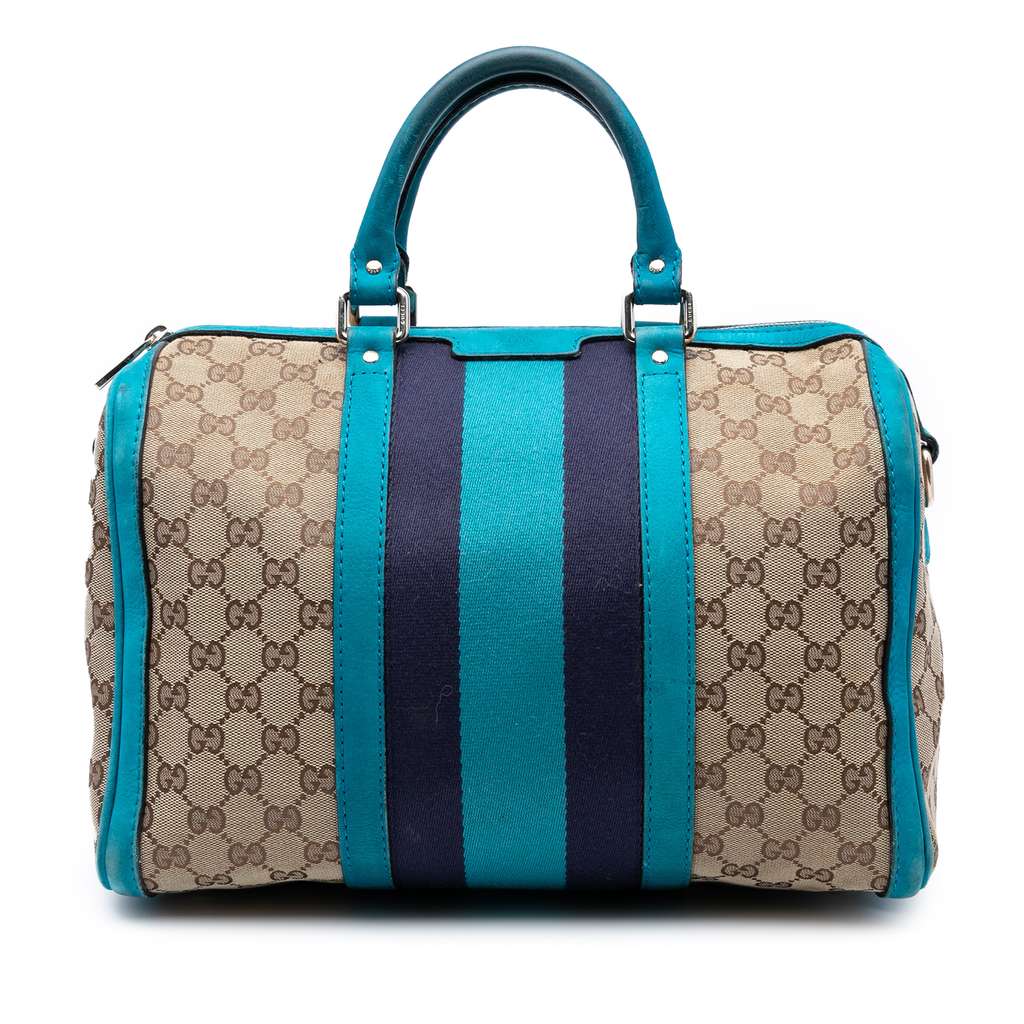 Gucci Medium GG Canvas Web Joy Boston Bag