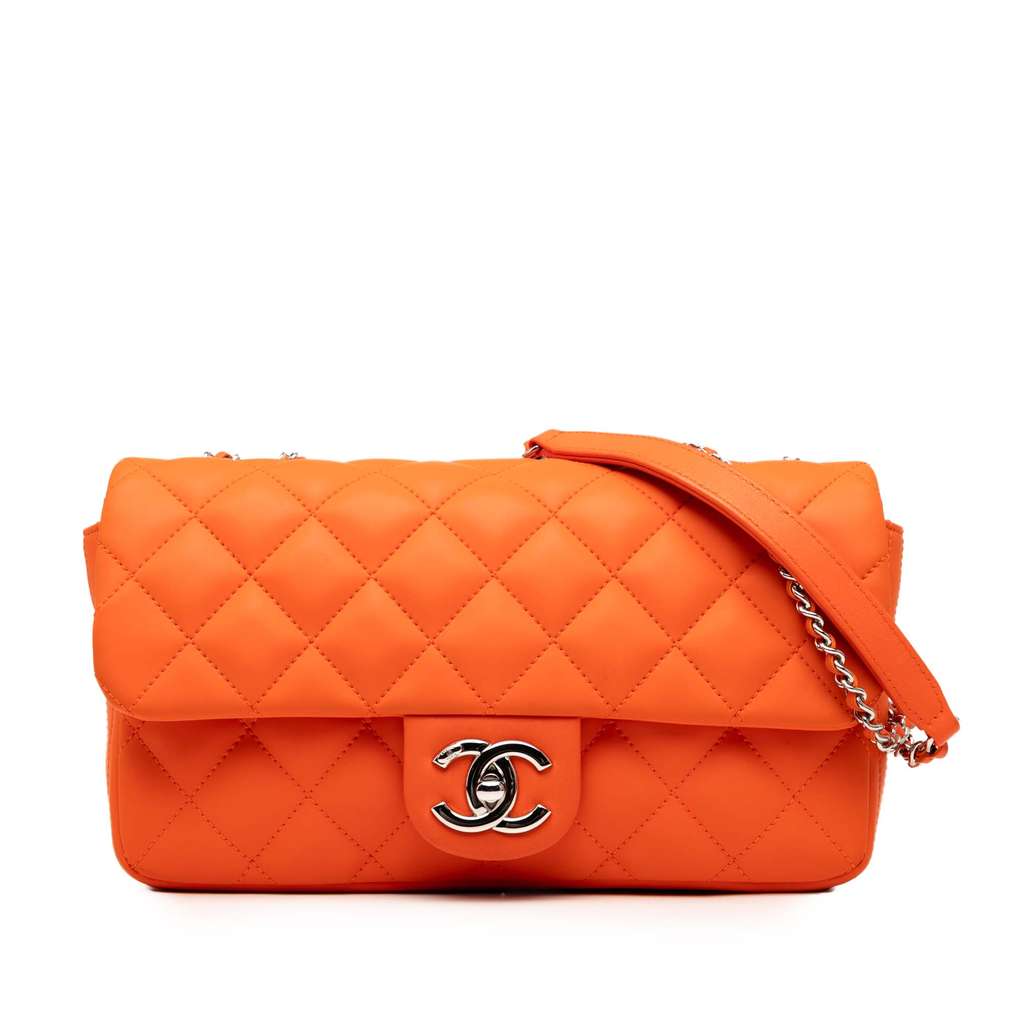Chanel Medium Quilted Lambskin Rubber Coco Rain Flap