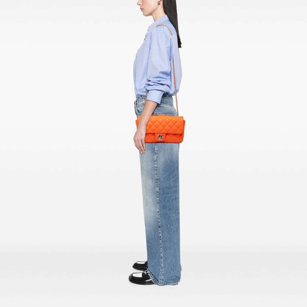 Chanel Medium Quilted Lambskin Rubber Coco Rain Flap - Image 10