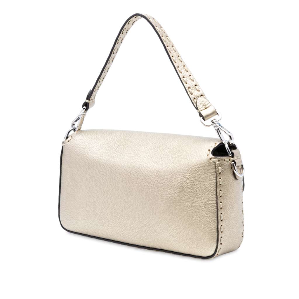 Fendi Medium Leather Selleria Baguette Satchel - 2