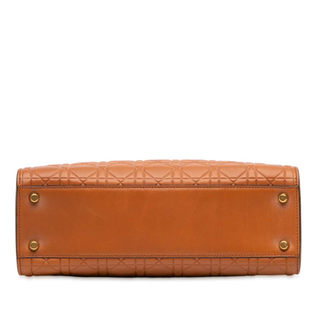 Dior Large Ultra Matte Calfskin Cannage Embossed Lady Dior - 3