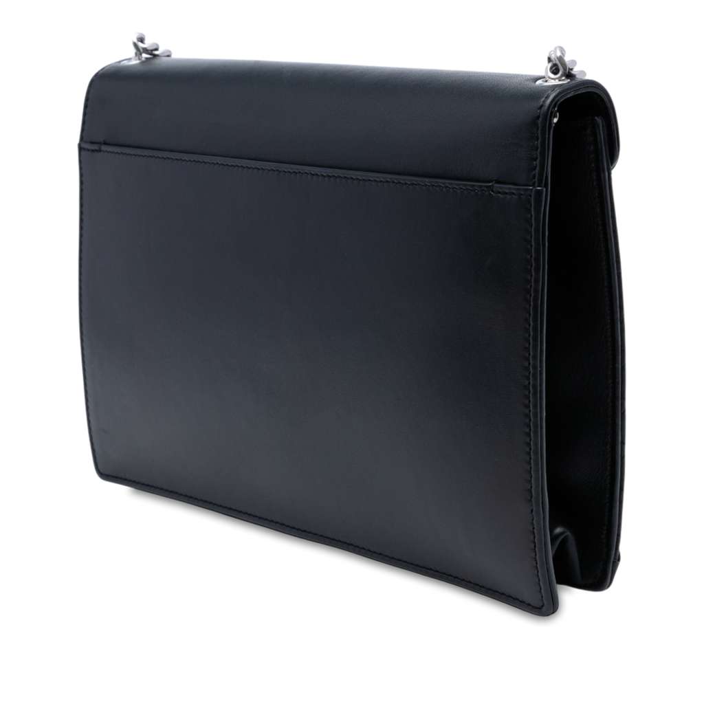 Saint Laurent Quilted Lambskin Studded Monogram Gaby Shoulder Bag - Back view