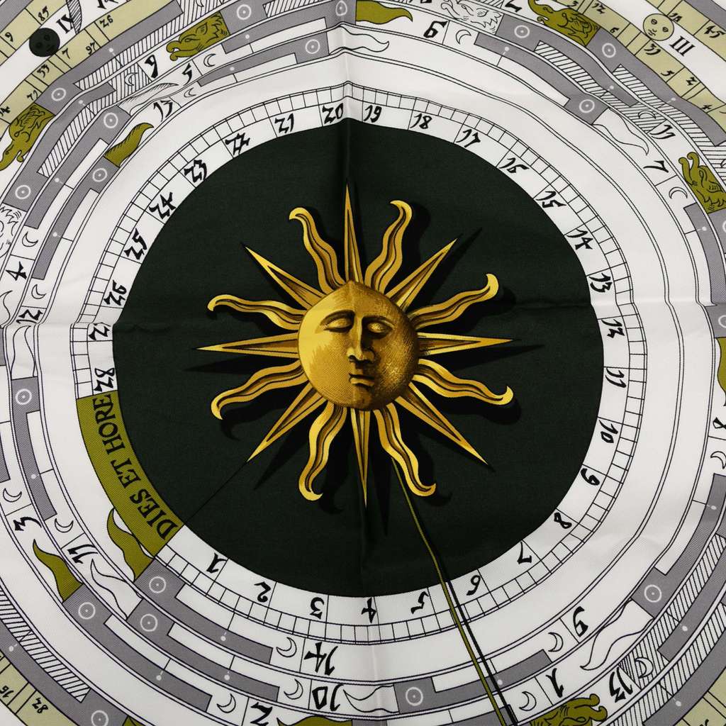 Hermès Astrologie Dies et Hore Silk Scarf 90 - Back view