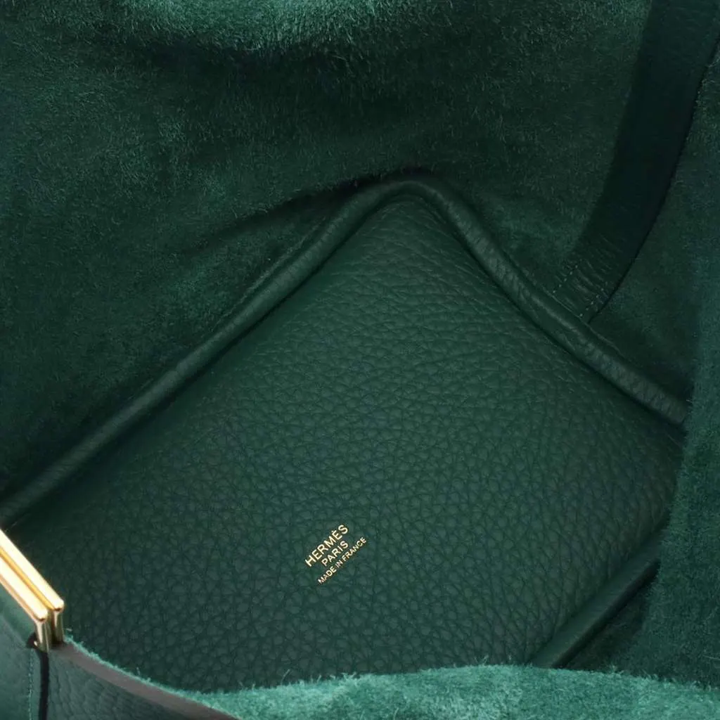 Hermès Clemence Picotin Lock 18 Green Leather Very good - Inside View