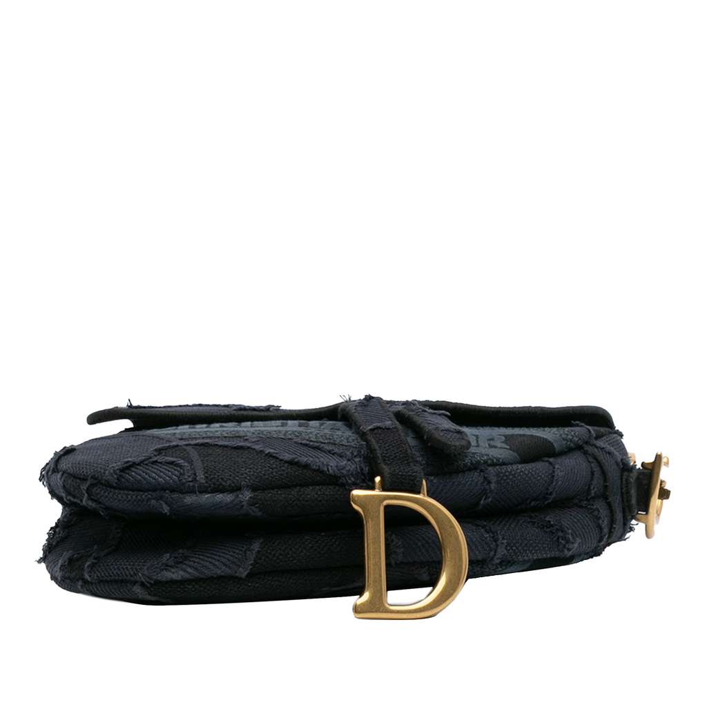 Dior Camouflage Embroidered Canvas Saddle Bag - Image 6