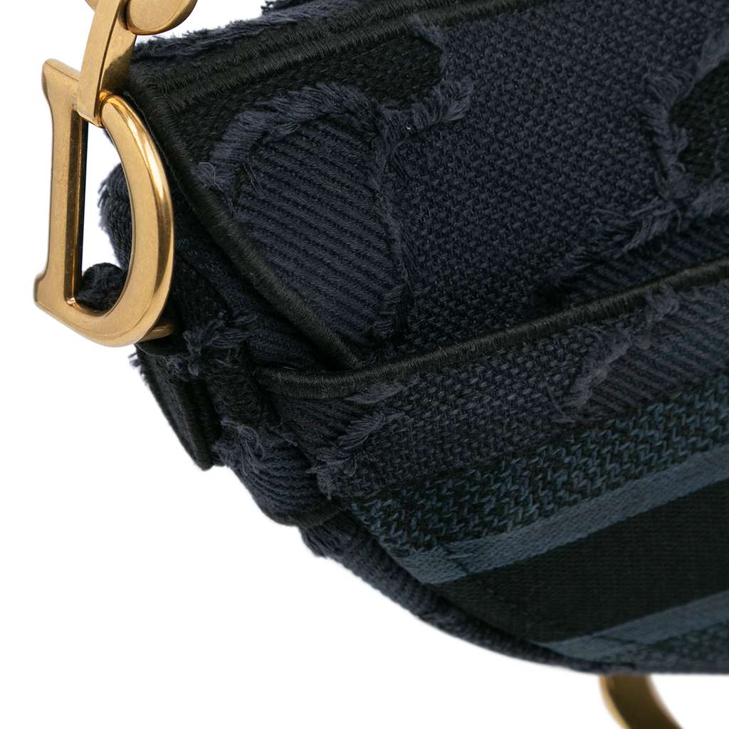 Dior Camouflage Embroidered Canvas Saddle Bag - Image 10