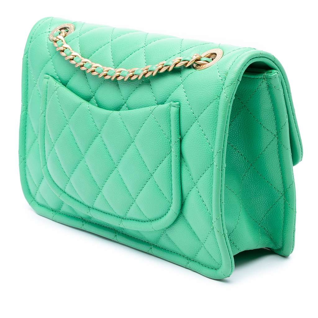 Chanel Medium Quilted Caviar Sweet Flap - Back view