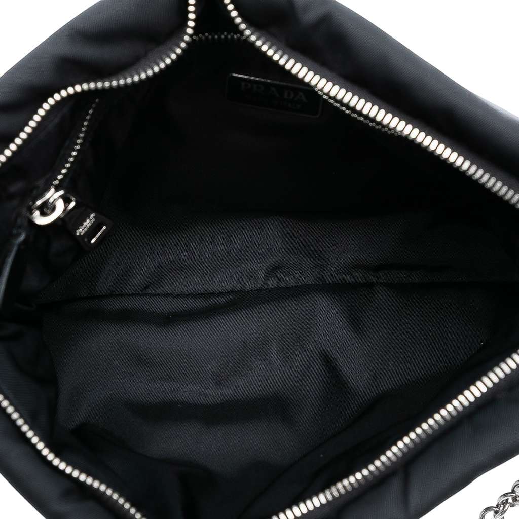 Prada Tessuto Catene Crystal Embellished Chain Crossbody - 4