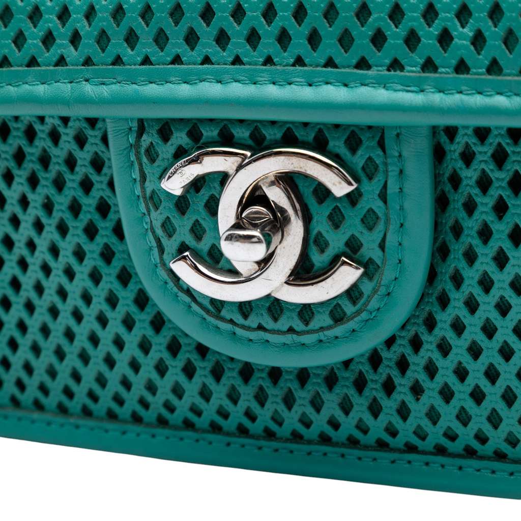 Chanel Small Perforated Calfskin Up In The Air Flap - Side view