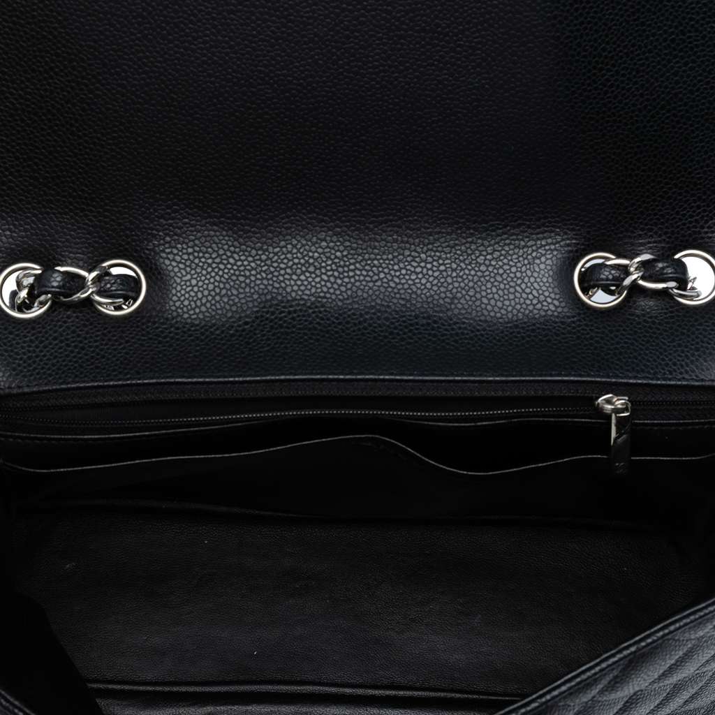 Chanel Jumbo Classic Caviar Single Flap - 4