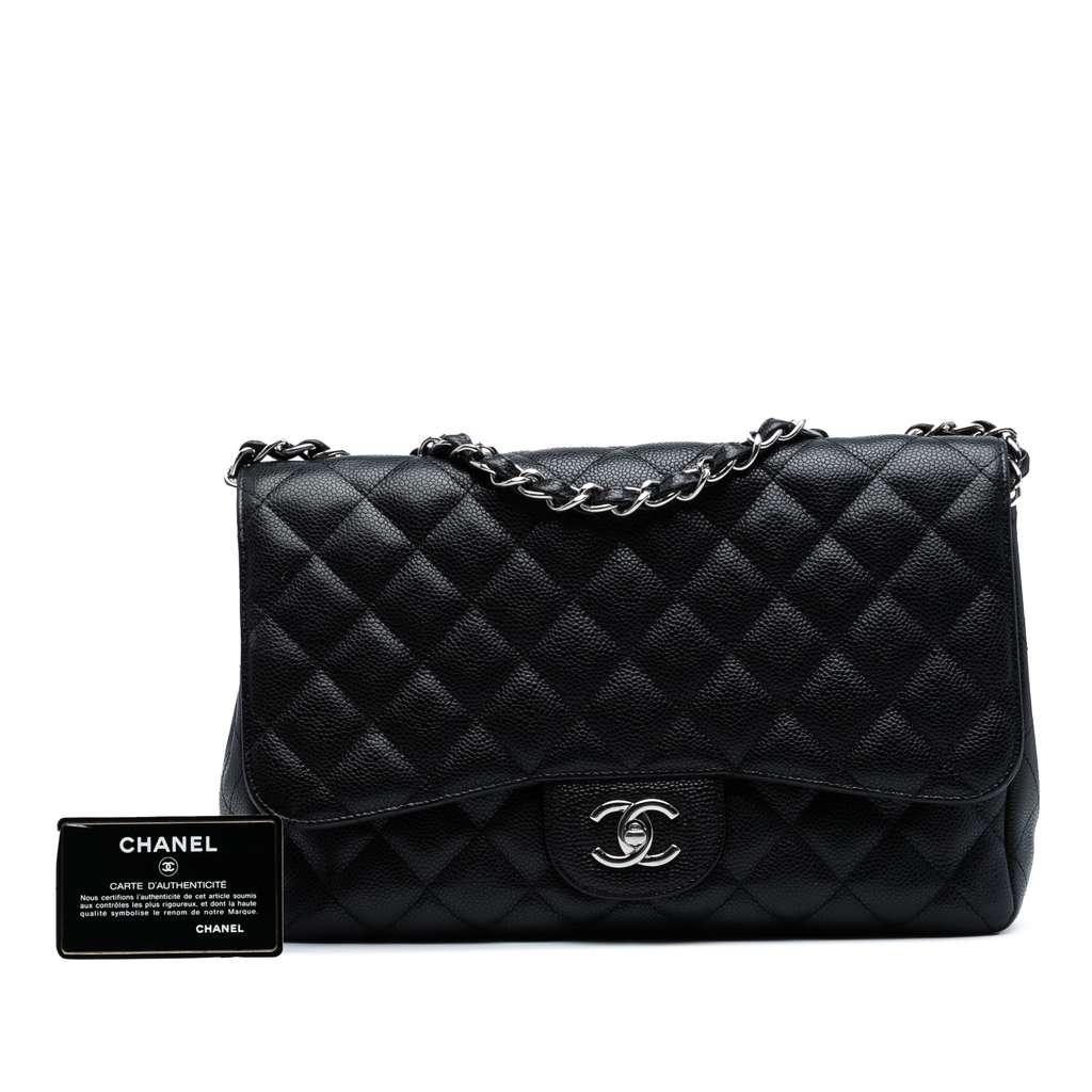 Chanel Jumbo Classic Caviar Single Flap - Image 10