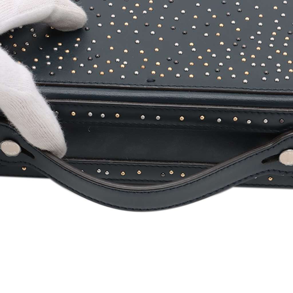 Fendi Studded Leather Soft Trunk Baguette Satchel - Side view