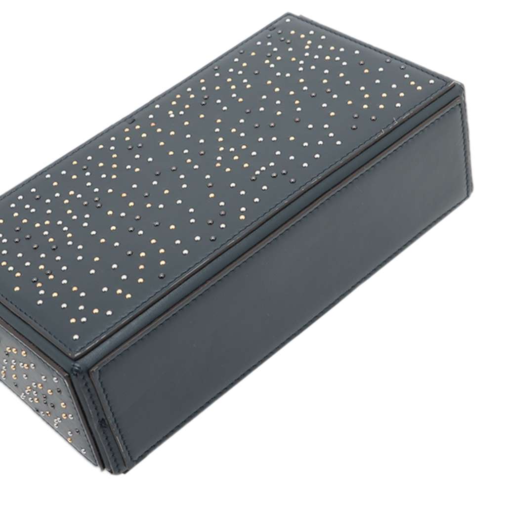 Fendi Studded Leather Soft Trunk Baguette Satchel - Detail 1