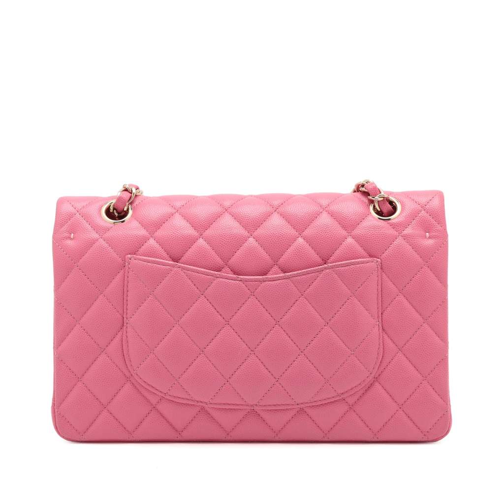 Chanel Medium Classic Caviar Double Flap - Back view