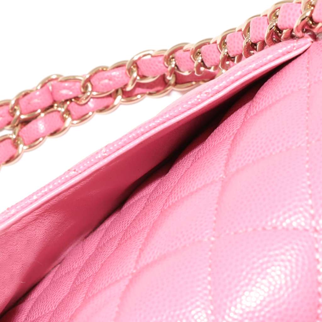 Chanel Medium Classic Caviar Double Flap - Side view