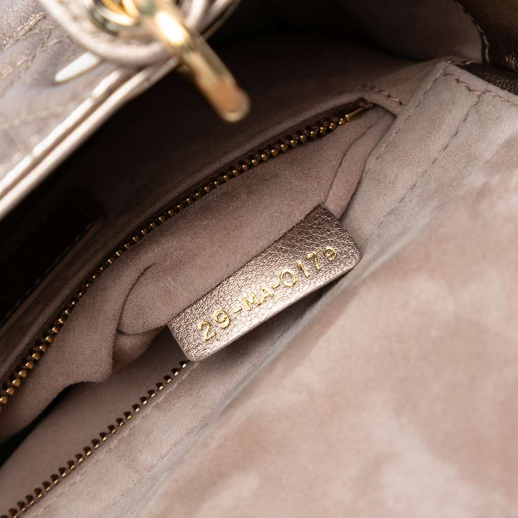 Dior Small Metallic Lambskin Cannage My ABCDior Lady Dior - Detail 1