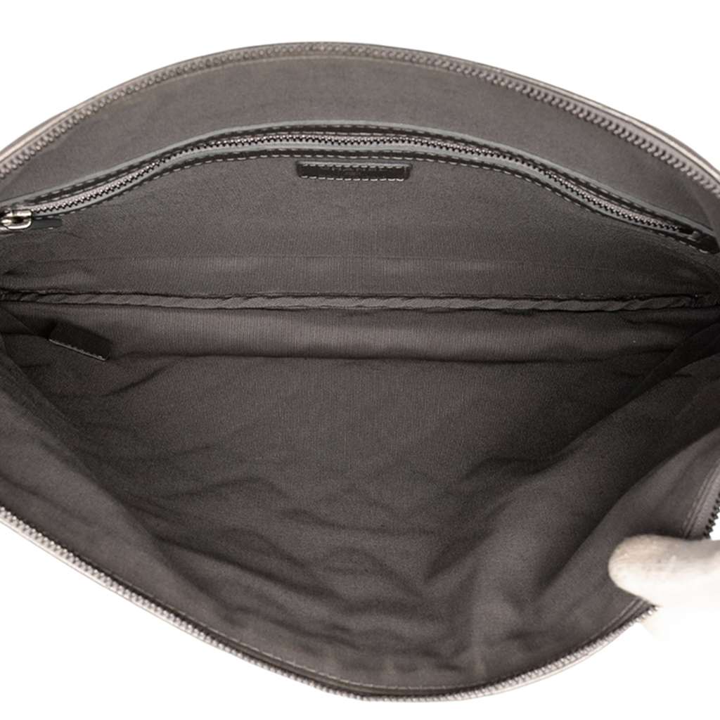 Chanel Large Quilted Metallic Lambskin O Case Clutch - 4