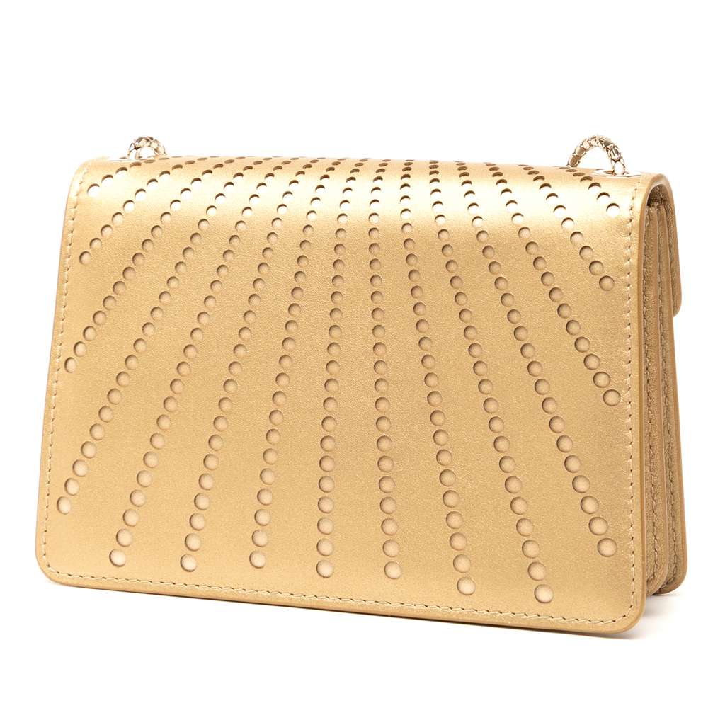 Bvlgari Mini Laser Cut Calfskin Serpenti Forever Diamond Blast Sunshine Crossbody - 2