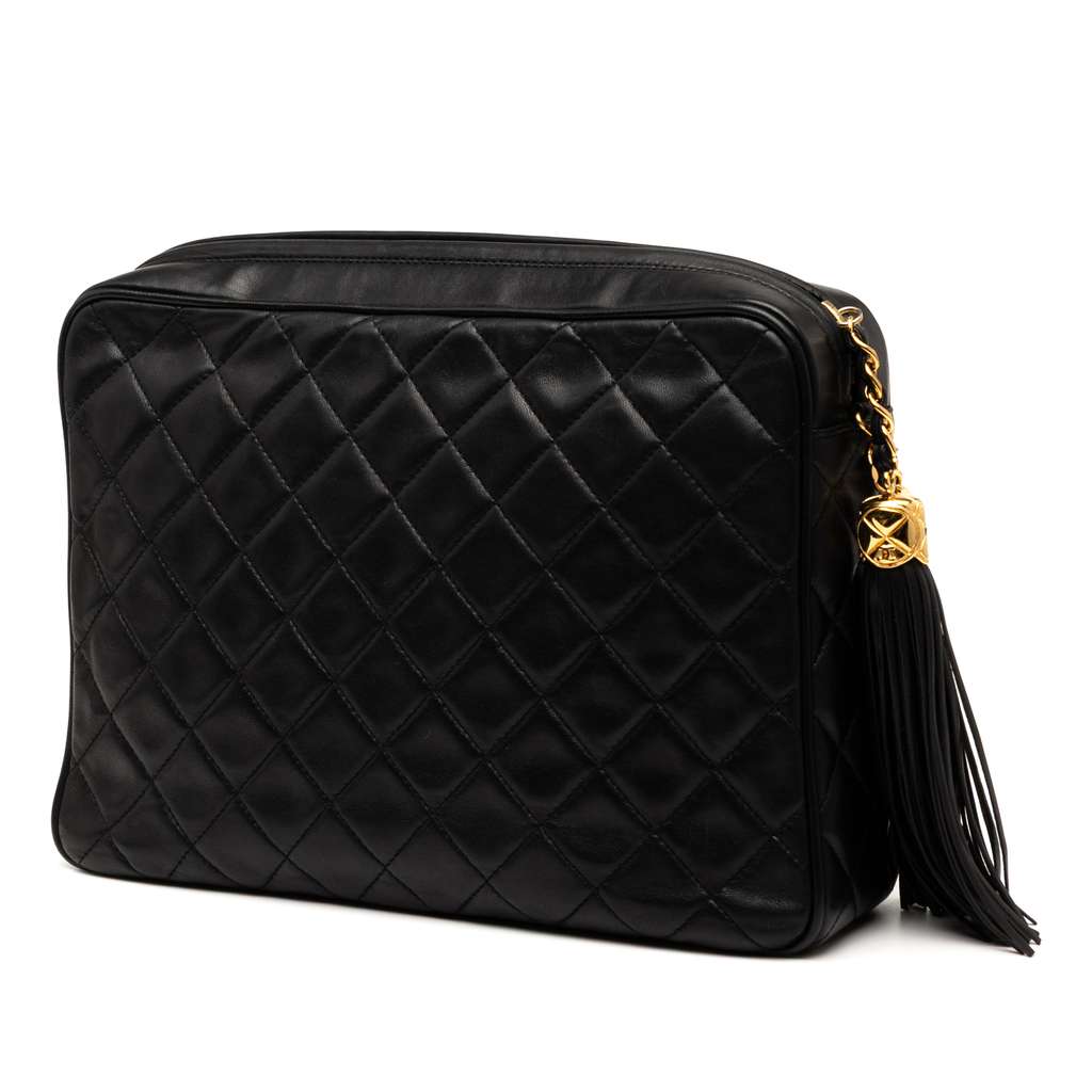 Chanel Medium CC Quilted Lambskin Tassel Camera Bag - 2