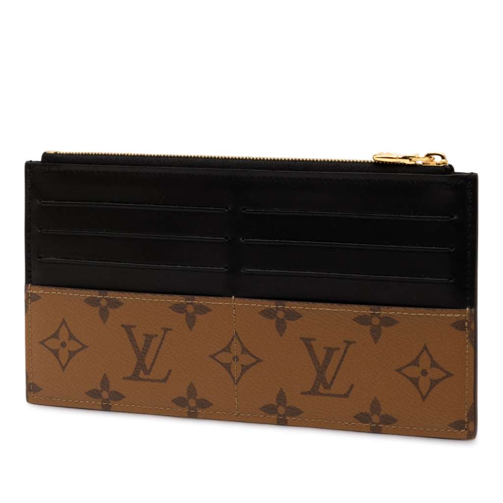 Louis Vuitton Monogram Reverse Slim Purse - Back view