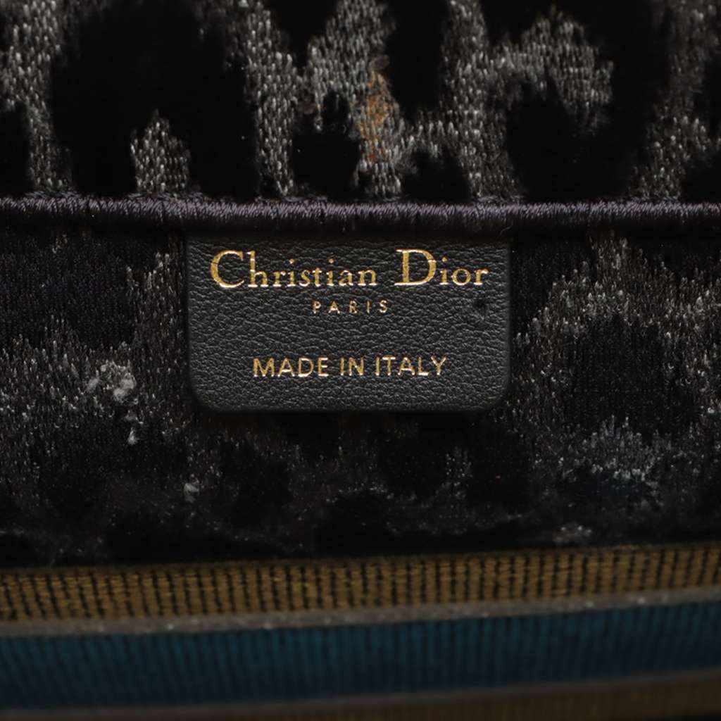 Dior Mizza Medium Embroidered Velvet Leopard Book Tote - 4