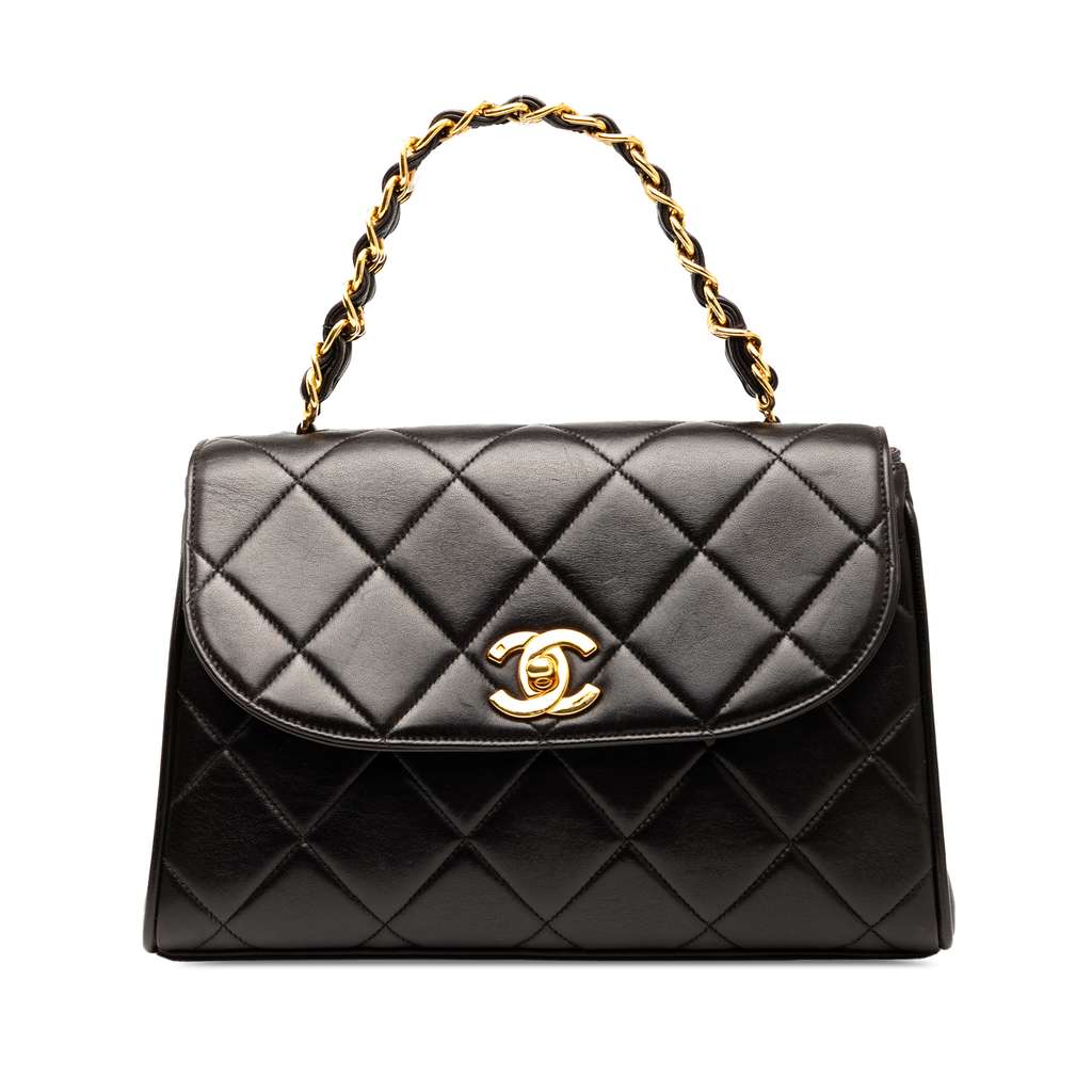 Chanel CC Quilted Lambskin Handbag