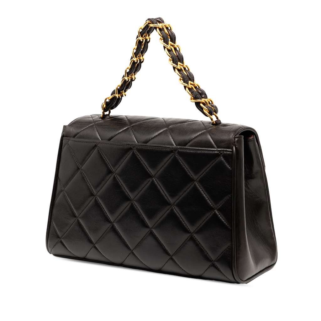 Chanel CC Quilted Lambskin Handbag - Back view