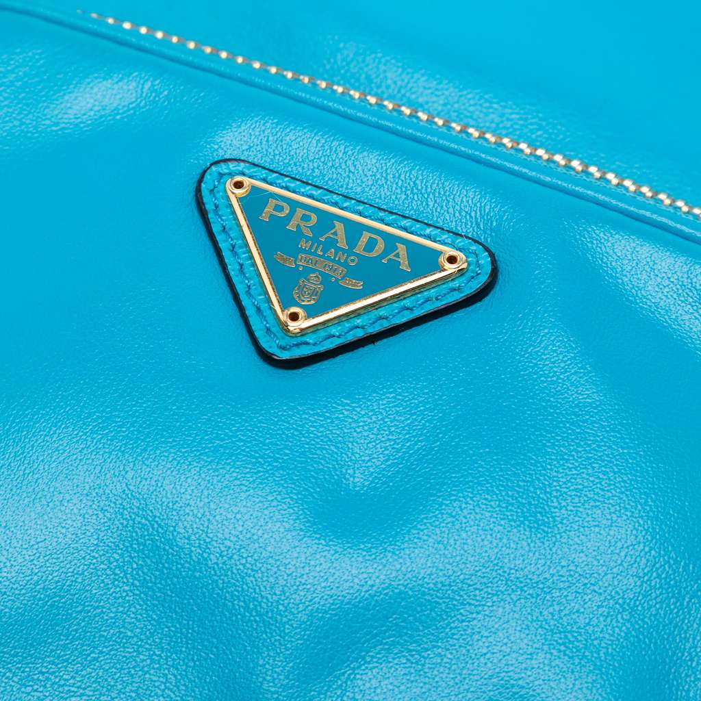 Prada Mini Soft Calf Drawstring Bucket Bag - Side view