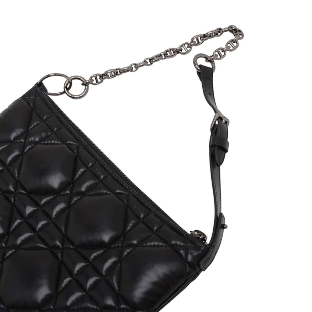 Dior Mini Calfskin Macrocannage Dior Caro Tulip Bag - Side view