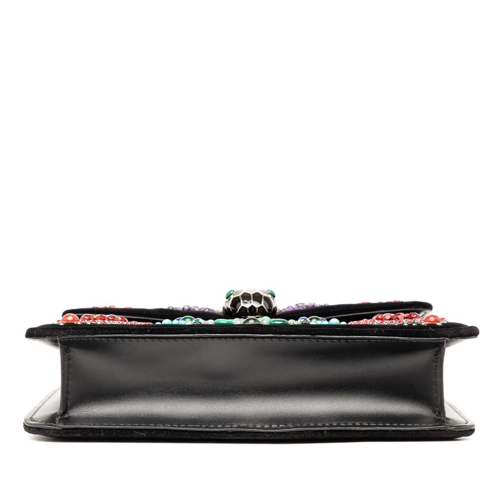 Bvlgari Limited Edition Small Velvet Jewel Embellished Serpenti Forever Crossbody - 3