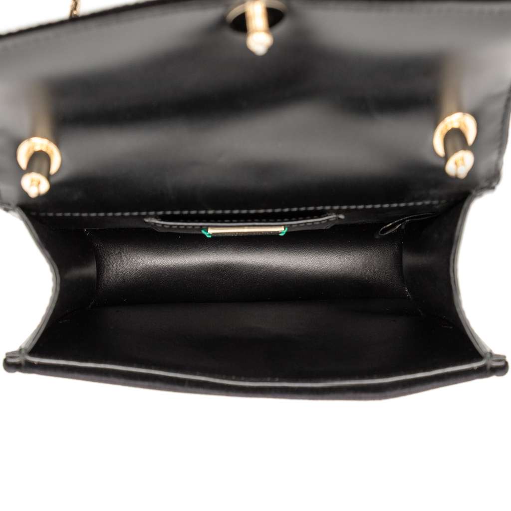 Bvlgari Limited Edition Small Velvet Jewel Embellished Serpenti Forever Crossbody - 4