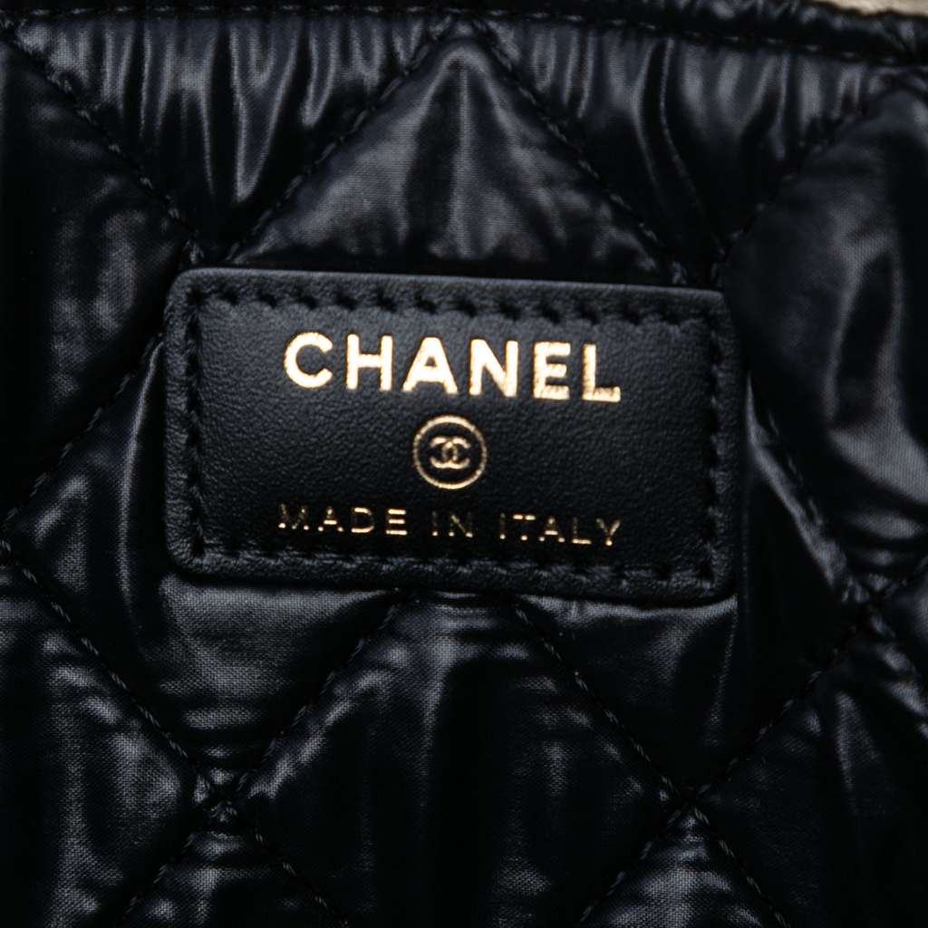 Chanel Medium Bicolor Caviar and Iridescent Calfskin O Case Clutch - Side view