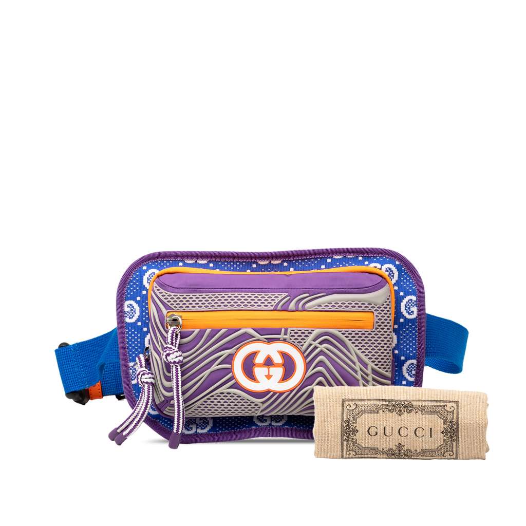 Gucci GG Nylon and Rubber Belt Bag - Image 10