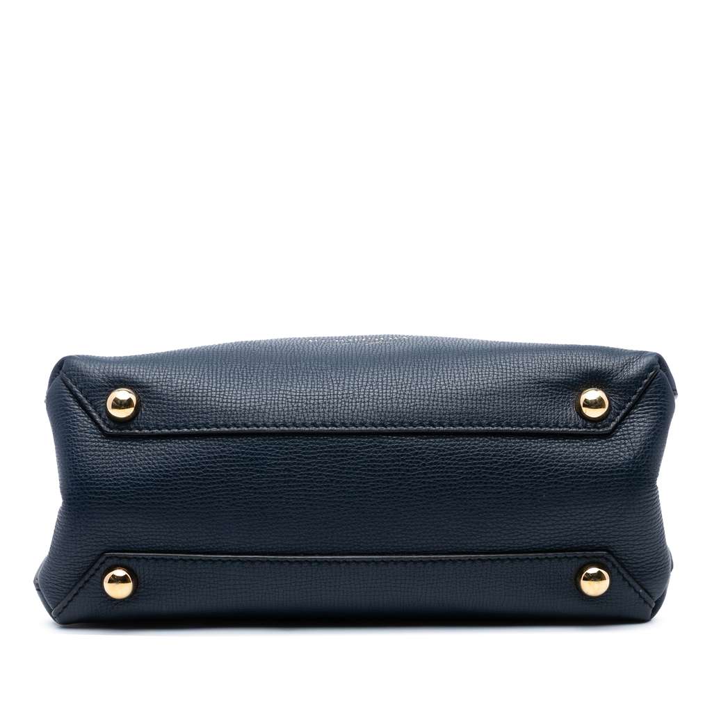 Burberry Small Grainy Calfskin and House Check Banner Satchel - Image 6