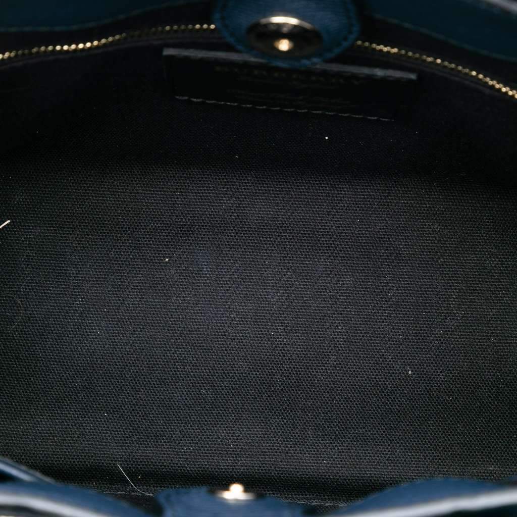 Burberry Small Grainy Calfskin and House Check Banner Satchel - 4