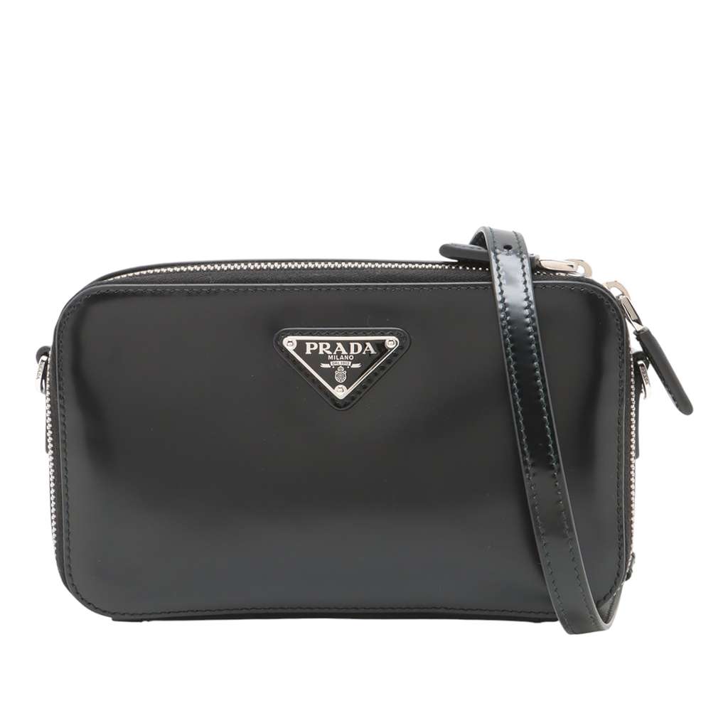 Prada Brushed Leather Brique Crossbody