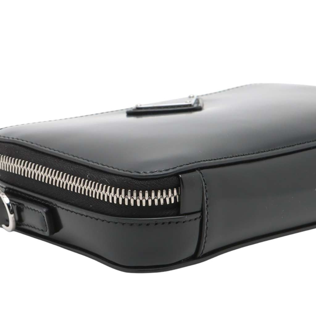 Prada Brushed Leather Brique Crossbody - Side view