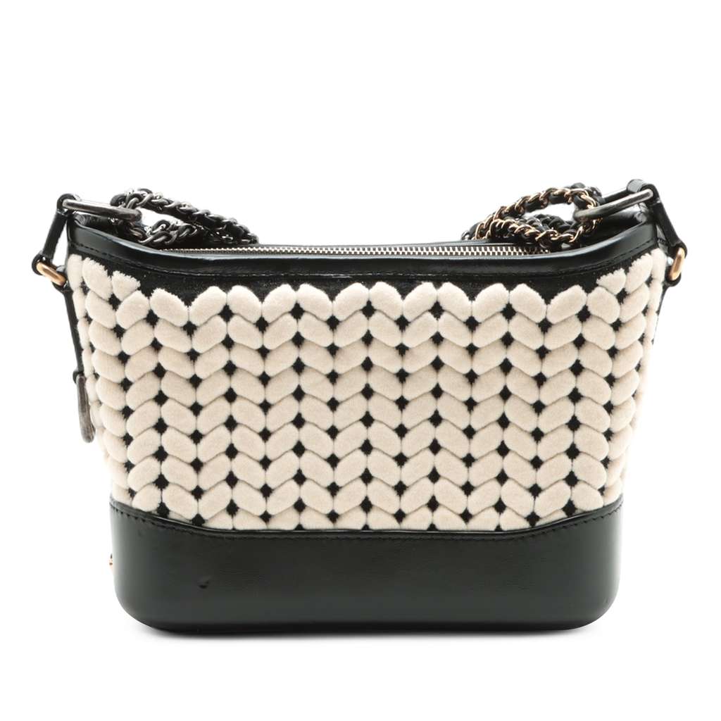 Chanel Small Knit and Calfskin Gabrielle Hobo