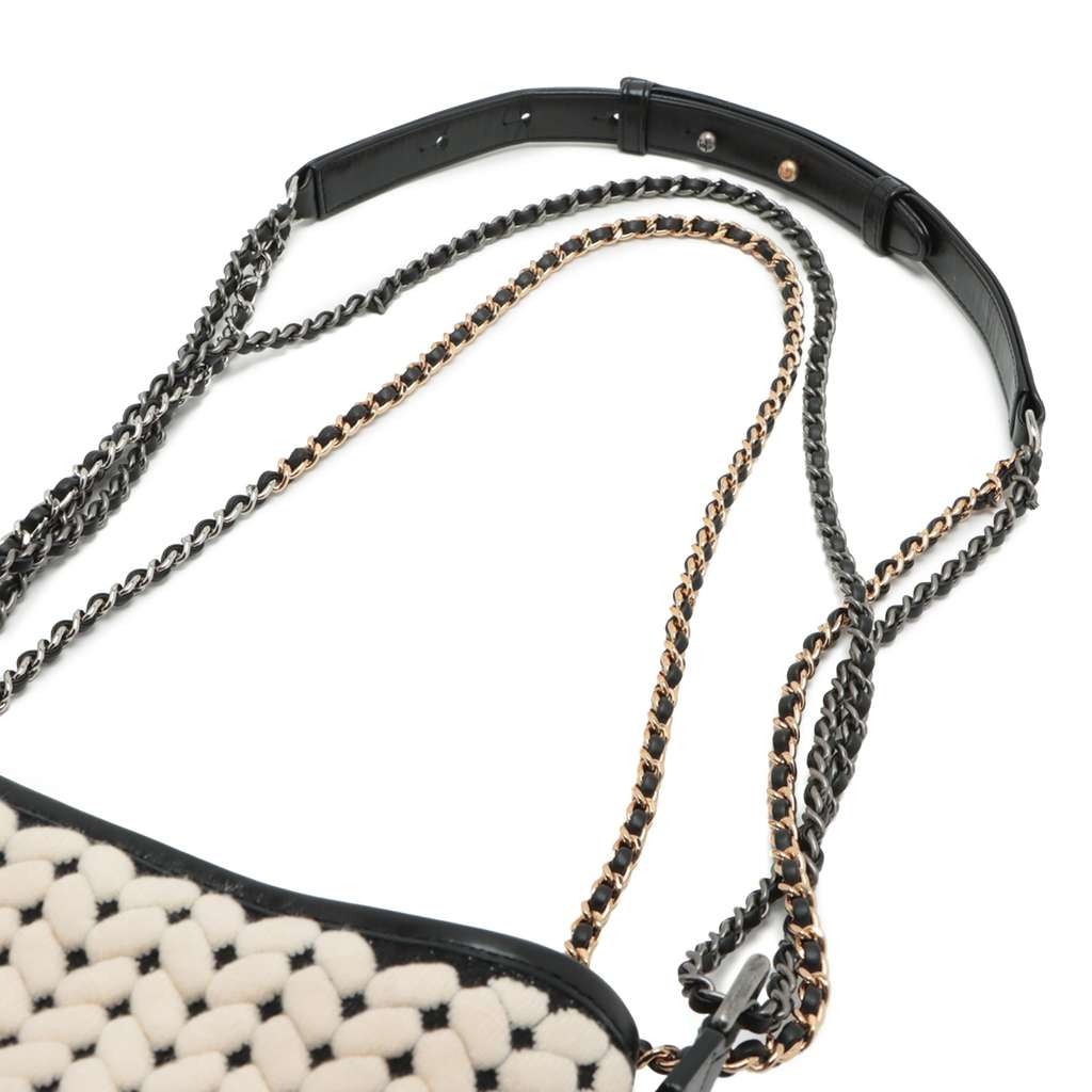 Chanel Small Knit and Calfskin Gabrielle Hobo - Image 12