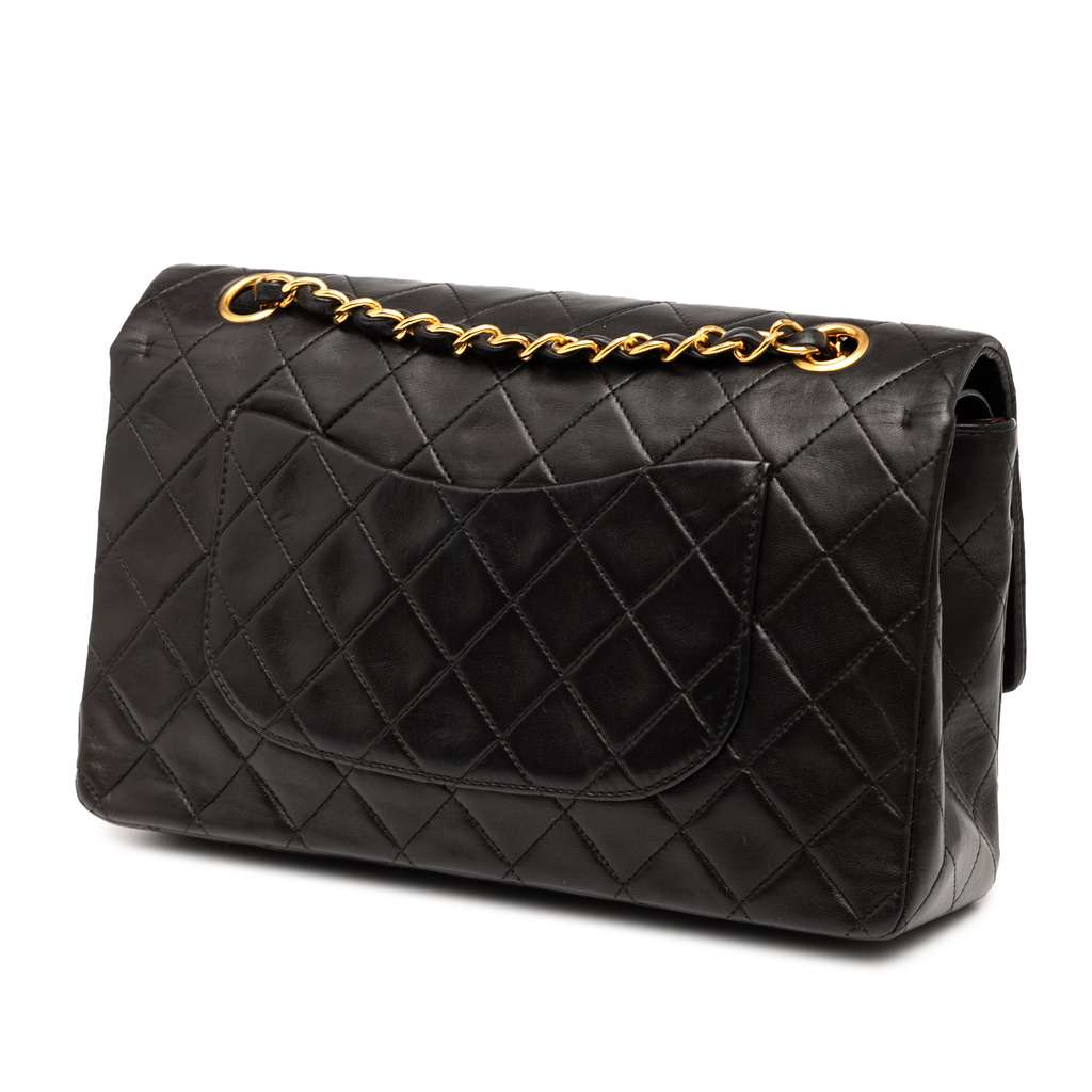 Chanel Medium Classic Lambskin Double Flap - Back view