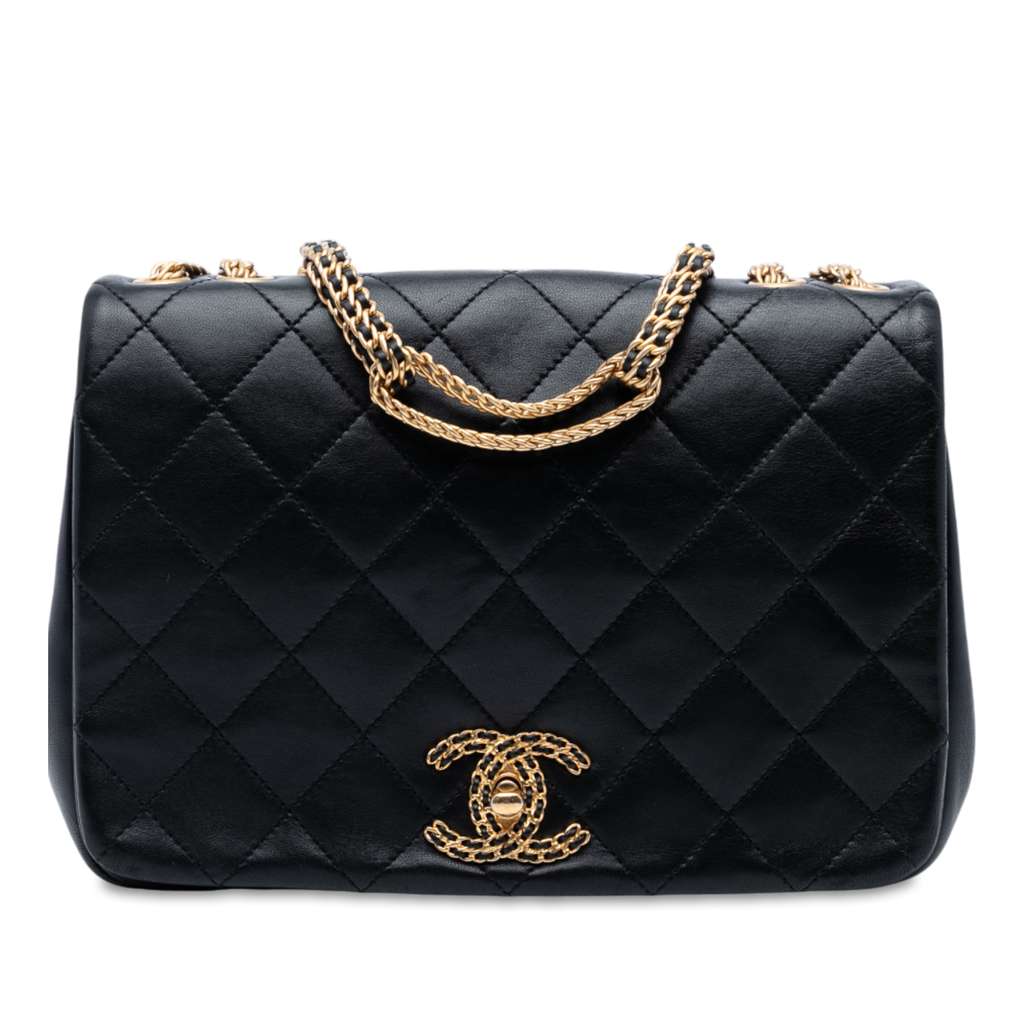 Chanel Quilted Lambskin On And On Chain Flap