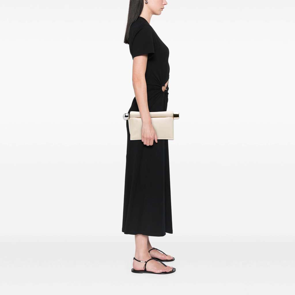 Jacquemus Smooth Calfskin La Pochette Rond Carre - Image 11