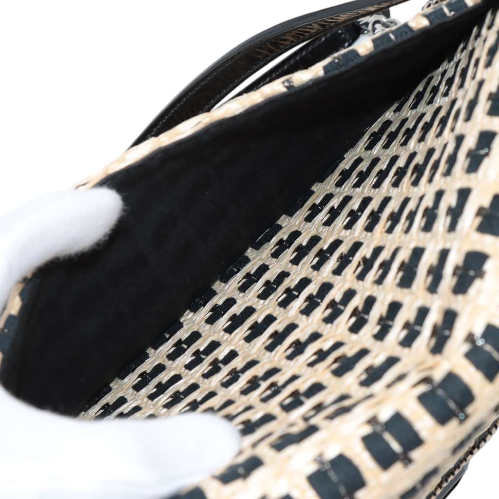 Chanel Woven Raffia Cannes Mademoiselle Single Flap - Image 6