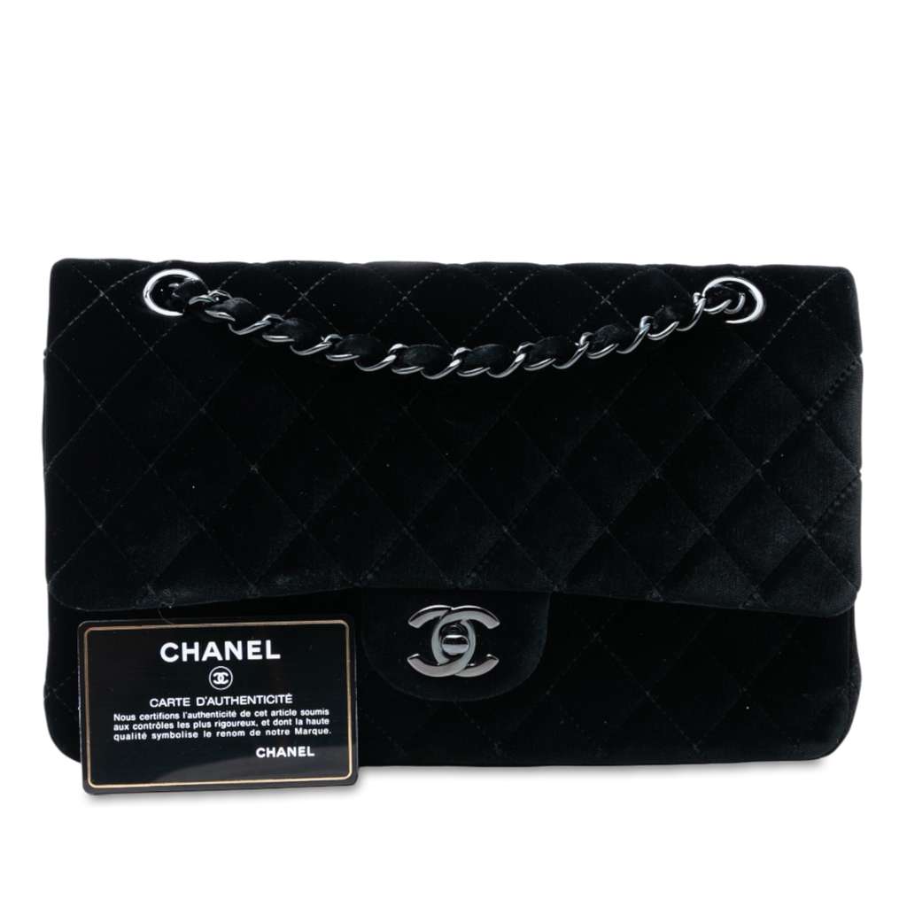 Chanel Medium Classic Velvet Double Flap - Image 10