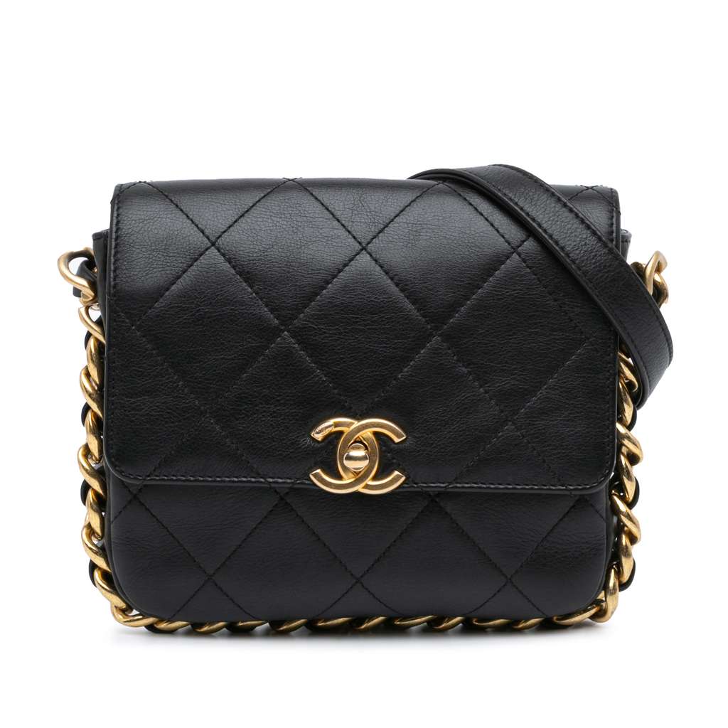 Chanel Small Quilted Calfskin Framing Chain Flap