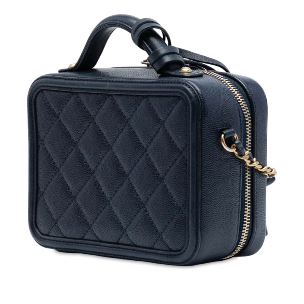 Chanel Small Caviar CC Filigree Vanity Case - 2