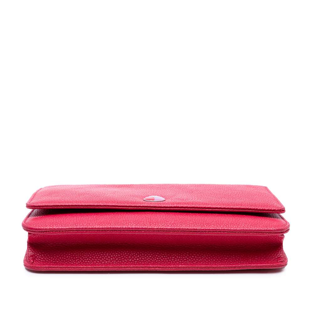 Chanel Caviar Bicolor CC Wallet On Chain - Image 6