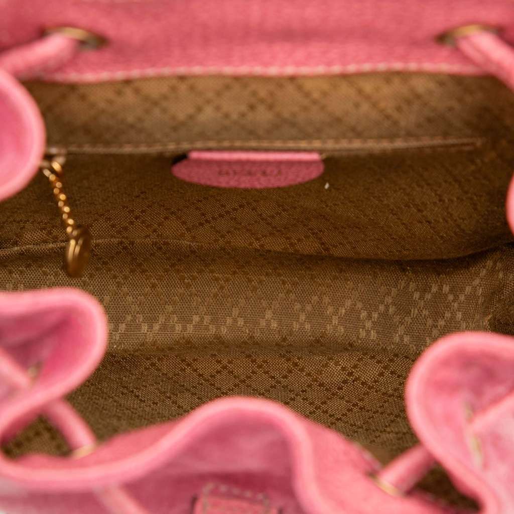 Gucci Suede Bamboo Backpack - 4